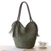 Летняя плетеная сумка из ротанга и соломы для женщин, ручная работа, плетеная сумка через плечо, большая вместимость, пляжная сумка, сумка-тоут для путешествий и отпуска KTY