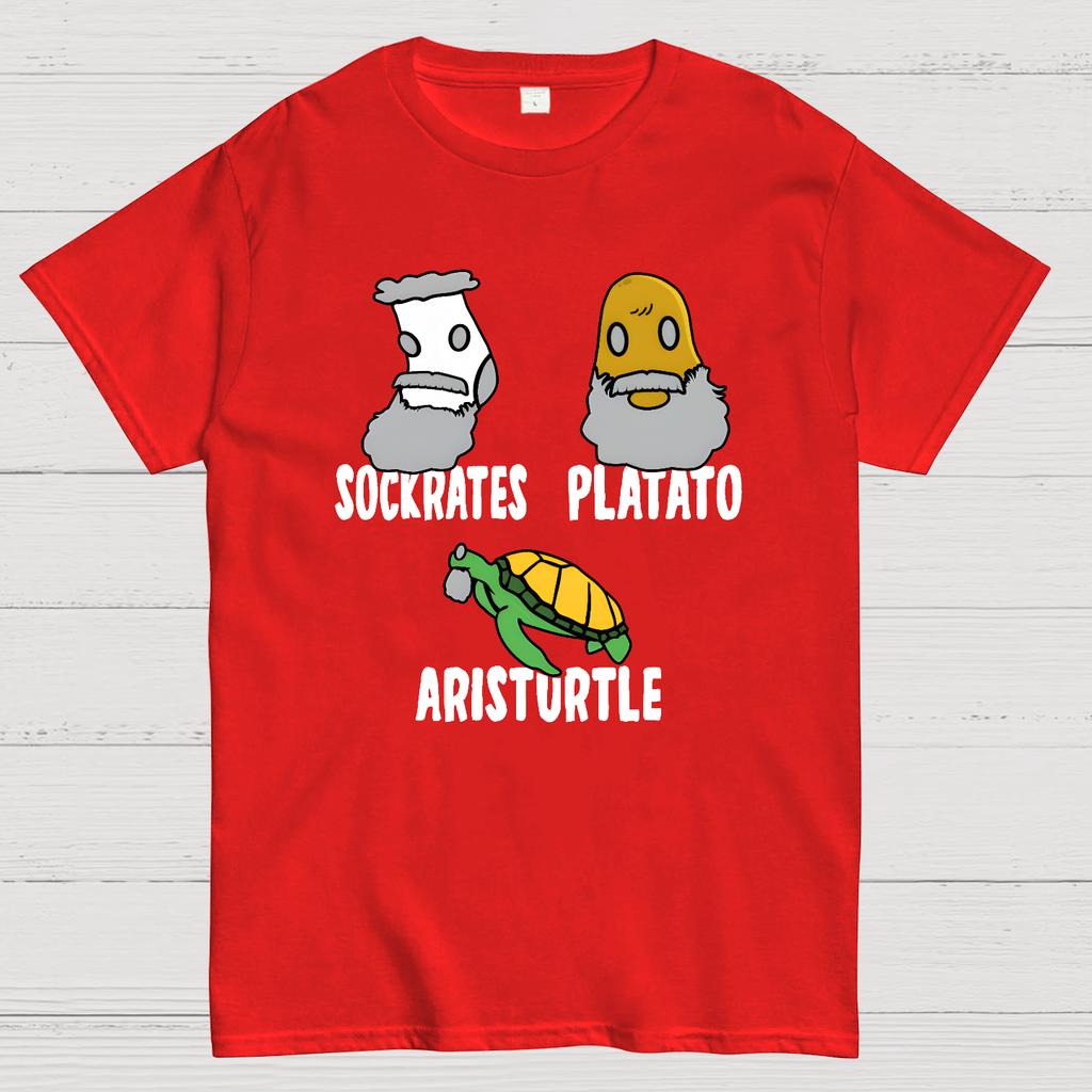 SOCKRATES PLATATO ARISTURTLE Cotton Summer Casual Cool Loose T-Shirt