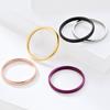 2 мм Простое кольцо с одним хвостом, парное кольцо для пары, титановая сталь, вакуумное золотое покрытие, фиолетовое кольцо