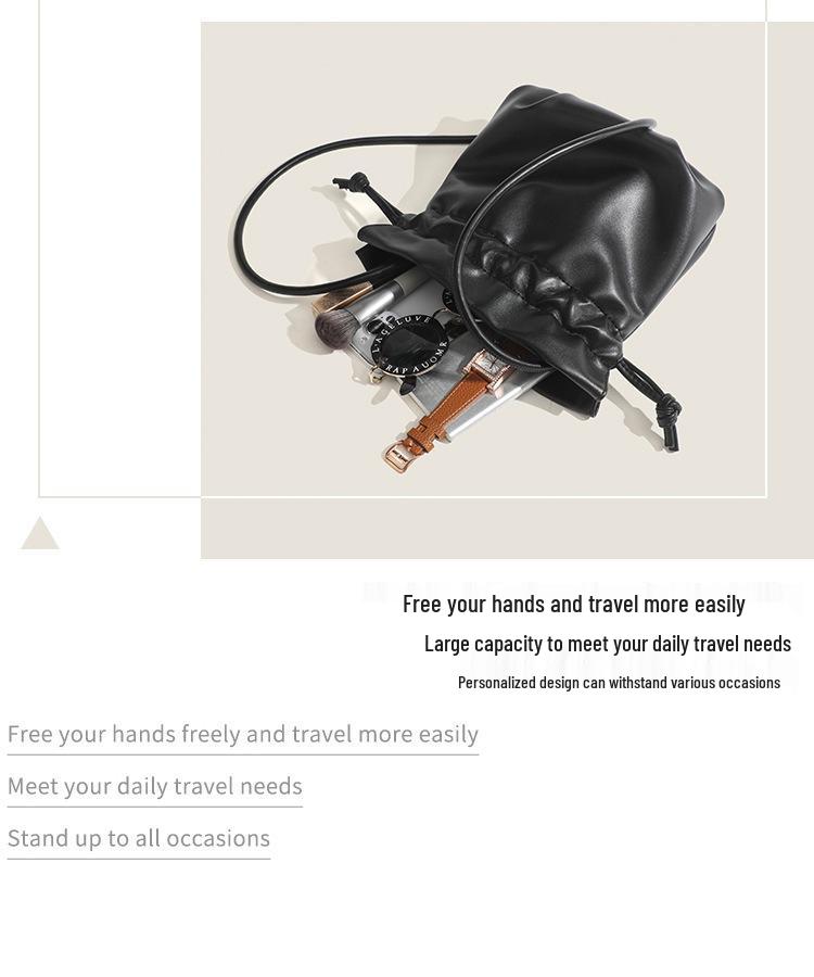 Женская универсальная сумка-ведро на кулиске – Шикарная сумка через плечо и на плечо для通勤 высокого класса