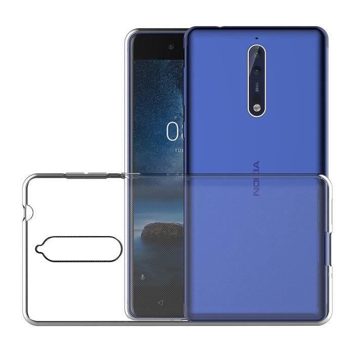 Прозрачный Гелевый Чехол TPU - PHONILLICO - Nokia 8 - Ультратонкий - Оптимальная защита - Гибкий
