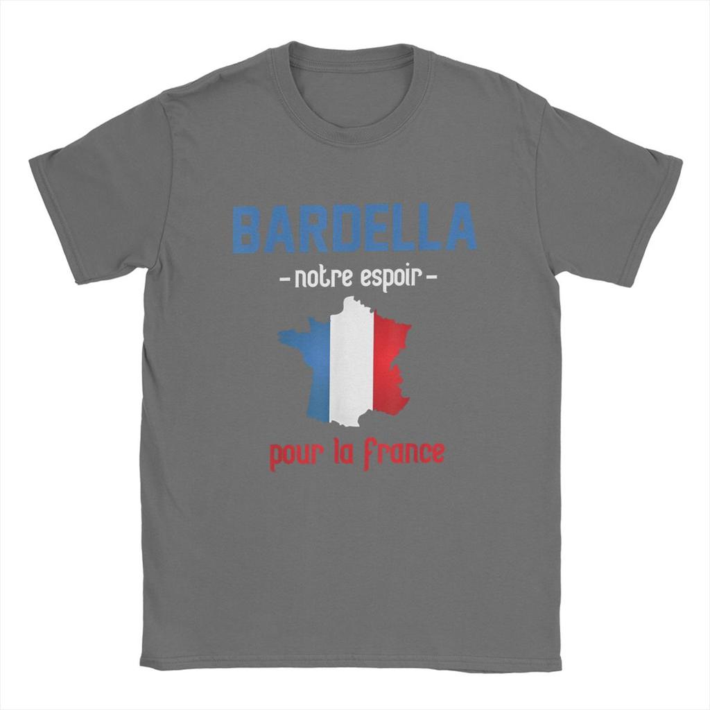 Мужские футболки French Bardella Hope Футболки Президентские выборы Франция Хлопковые топы Повседневная футболка с коротким рукавом и круглым вырезом Футболки больших размеров
