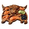 Wooden Cow Charcuterie Board - Cheese & Appetizer Platter for Party, Family Gathering, Holiday Dining - Serving Tray for Snack