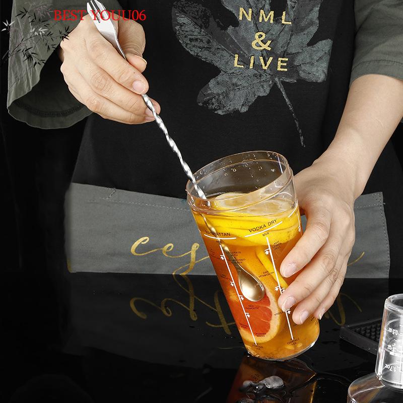 Hot S/L Size Stainless Steel Bar Cocktail Stirrer Mixing SpoonThread Bar Spoon Cocktail Stirring Bartending BarTool Wine Accesso