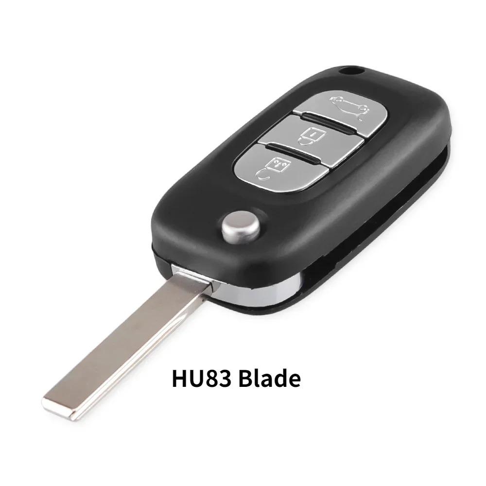 Корпус выкидного ключа 2/3 кнопки для Renault Clio 3 Kangoo Master Modus Twingo 2006-2016 Замена Ненарезанное лезвие