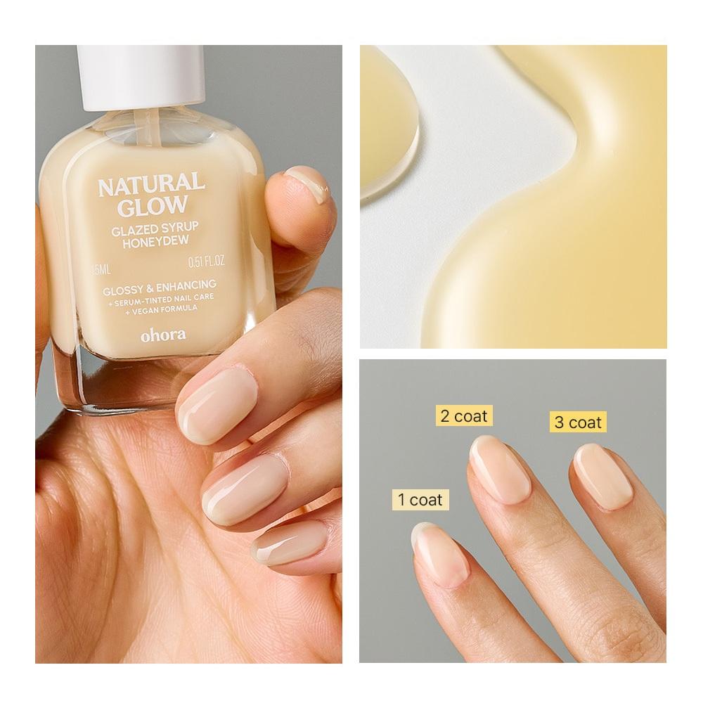 OHORA Glazed Syrup Nail Strengthener Honeydew Edition Nail Care Set with Optional Nail Essentials