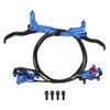 BULLSPANN 1 Set Bicycle Brake Accessories Aluminum Alloy Brake Handlebar Rear Left Front Right Brake Lever and Brake Wire for Road Bike MTB Blue
