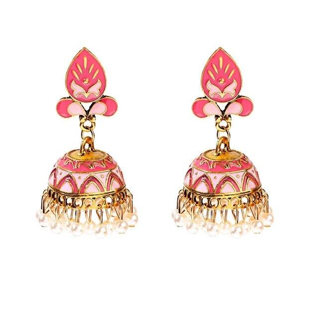 Pendientes пирсинг индийские украшения Jhumka подвески серьги для женщин аксессуары кольчики серьги-гвоздики модные свадебные серьги