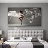 Элегантный Танец Современного Искусства Женщина Боди-Арт Картина Маслом Холст Картины Куадрос Фон Украшения Стены