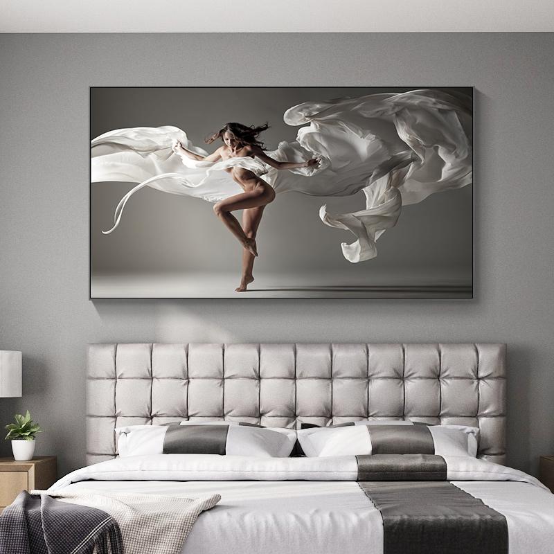 Элегантный Танец Современного Искусства Женщина Боди-Арт Картина Маслом Холст Картины Куадрос Фон Украшения Стены