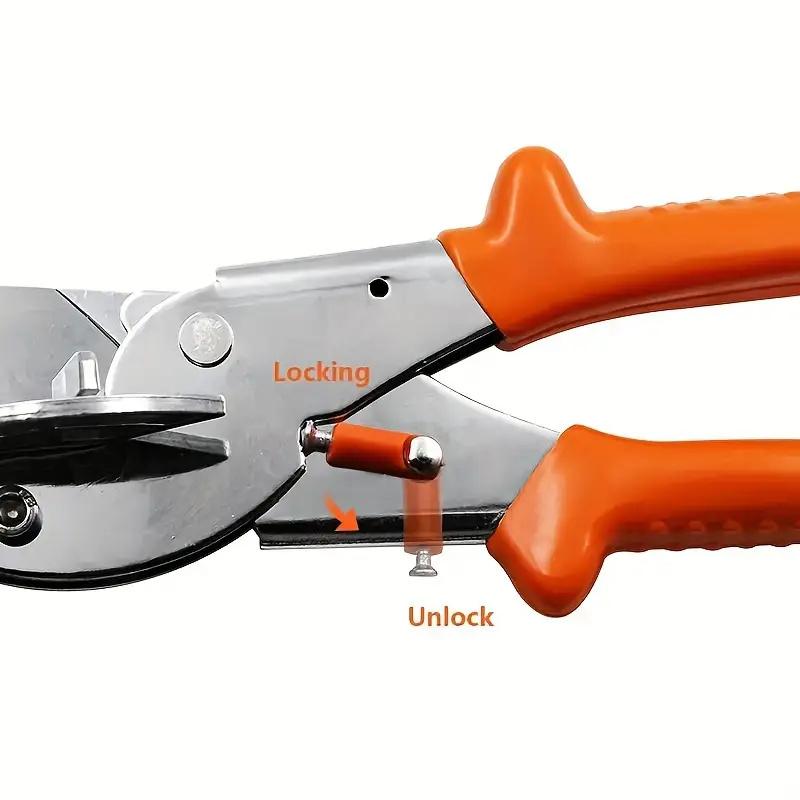 Острые многоугольные косые ножницы, регулируемые от 45 до 135 градусов с предохранительным замком, ручные инструменты, используемые для резки ПВХ-пластика