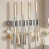 Wall-mountedNon-drilling Bathroom Storage Rack Broom Booth Mop Rack