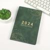 Премиум ежедневный план-книга на 2024 год - мягкий кожаный ежегодный календарь и план-книга с прочным качеством и практичными функциями
