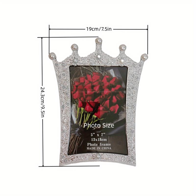 Рамка 5x7 для настольной экспозиции с жемчужной и бриллиантовой отделкой для использования на свадьбах, ко Дню матери и ко Дню святого Валентина