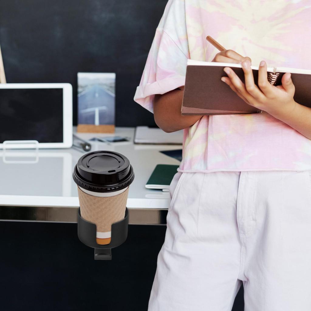 NUOLUX Drink Holder Headphone Stand Desk Cup Holder 360 Degree Rotation Earphone Storage Hook Aluminum Alloy Desk Organizer Multifunctional Cup