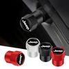 CRTILZ1 4Pcs 3D Metal Car Tire Valve Stem Caps Dustproof for Jeep Renegade Wrangler Grand Cherokee Compass Patriot Auto Wheel Accessory