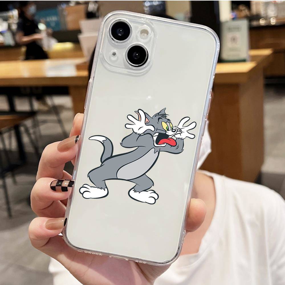 Чехол S-4 Tom and Jerry для iPhone 11 12 13 14 15 16 Pro Max Redmi A3 9A 9C 10A 10C 13C Note 9 11 Samsung S24 S21 S20 Ultra Plus A04S A05S