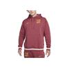 Nike Comfortable Soft Letter Hooded Long Sleeve Football Shirt Men Tops Burgundy FQ3004-661