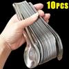 2/5/10Pcs Stainless Steel Spoon Large Capacity Rice Soup Dinner Spoon Tea Milk Coffee Dessert Scoops Home Kitchen Tableware Sets