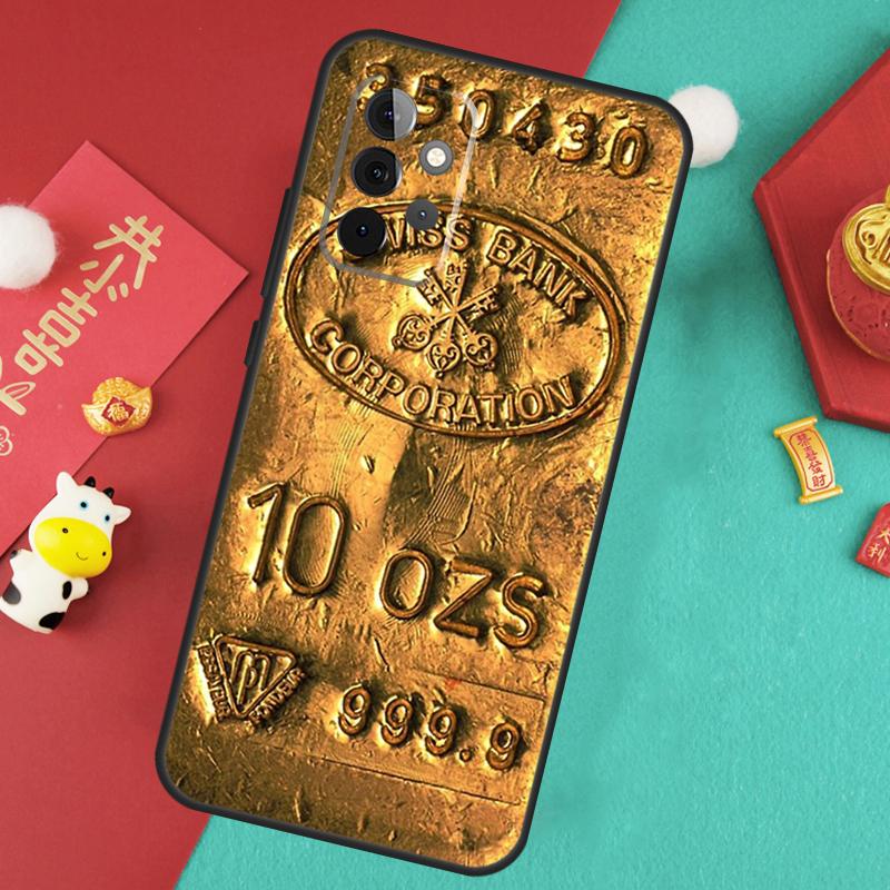 Швейцарский тонкий золотой чехол для Samsung Galaxy A55 A35 A15 A54 A34 A14 A52 A32 A12 A13 A33 A53 A17 A16 A26 A36 A56