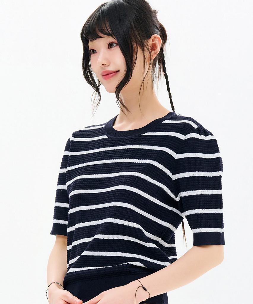 CHASECULT Women'S Striped Short Sleeve Summer Knit-Fbrg5673D04