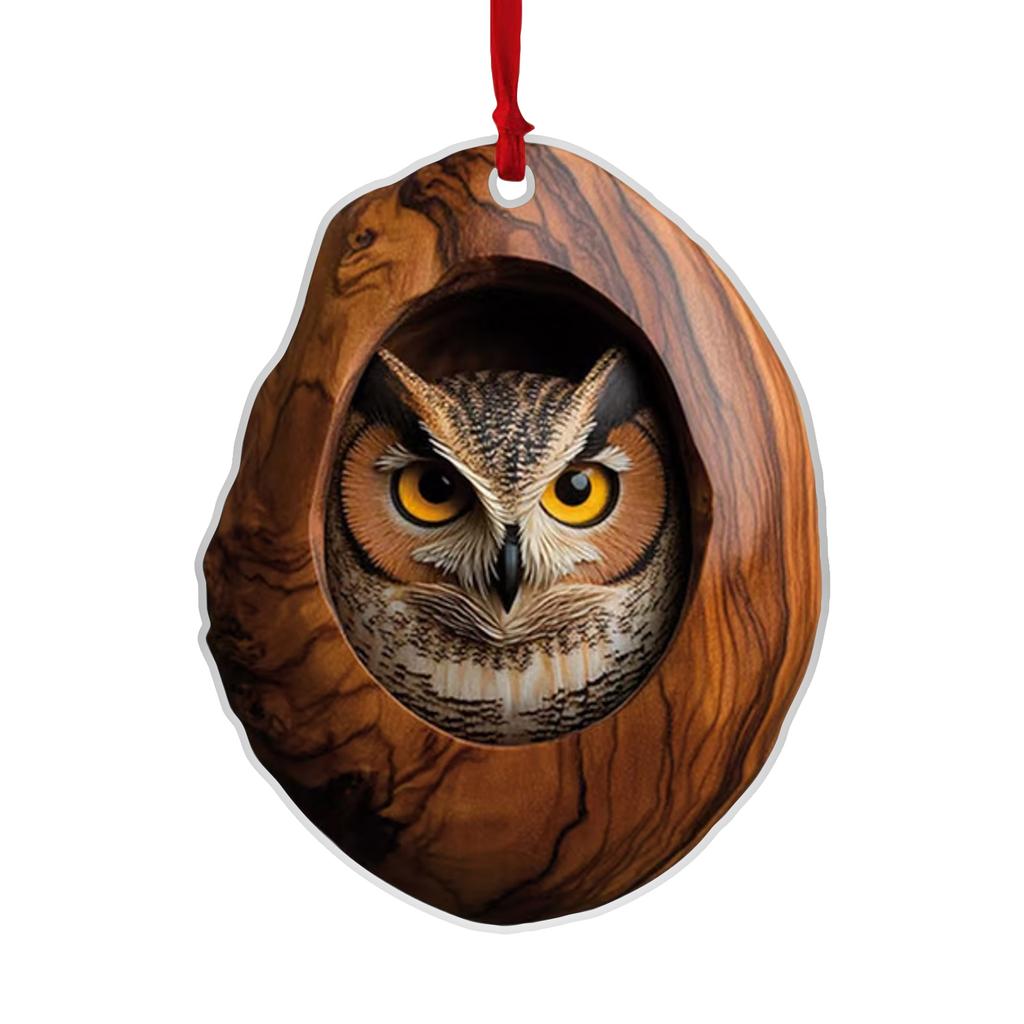 Новые акриловые украшения с рисунком животных Нового Леса - Животные Рождественские украшения для елки - Плоские 2D Рождественские подвески