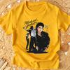Michael Jackson "Bad" Cartoon Print Short-Sleeve Top   Kids Polyester T Shirts Stylish Casual Crew-Neck T-Shirt for Boys Girls Tee