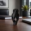 Износостойкий Декор Стола 3D Печатная Фигурка Совы, Полая Современная Арт-Скульптура с Матовым Черным Покрытием, Минималистичный Настольный Декор для Дома и Офиса, для Книжной Полки,