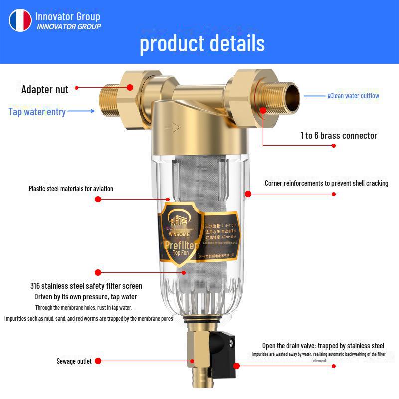 Высокоэффективный латунный элемент фильтра обратной промывки для бытового крана