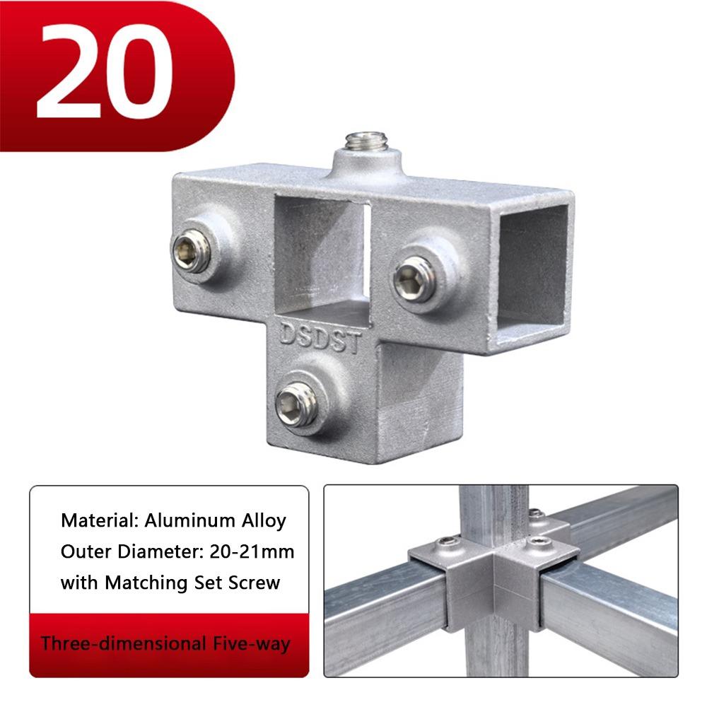 20x20mm Square Tube 25x25mm Aluminum Alloy Aluminum Alloy Elbow Fixed Pipe Clamp Connector Accessories Pipe Fixed Joint
