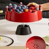 Crown Design Fruit Serving Plate Large Capacity Snack Plate Fruit Bowl  with Fork  Coffee Table