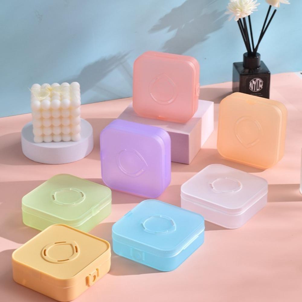 Multiple Pores Powder Puff Storage Box Portable Large Powder Puff Box Mini Empty Box  Travel