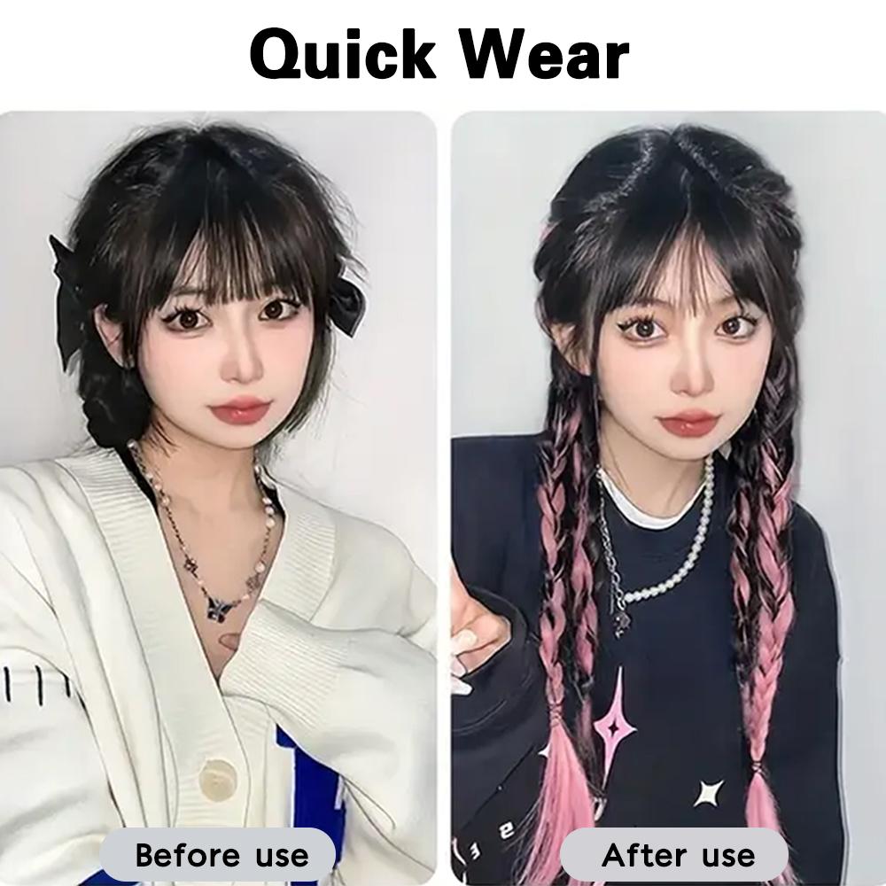 XINRAN 1 шт. синтетическая лента плетеные эластичные накладные волосы для хвоста длинные прямые косички парик для женщин косплей вечеринка одежда