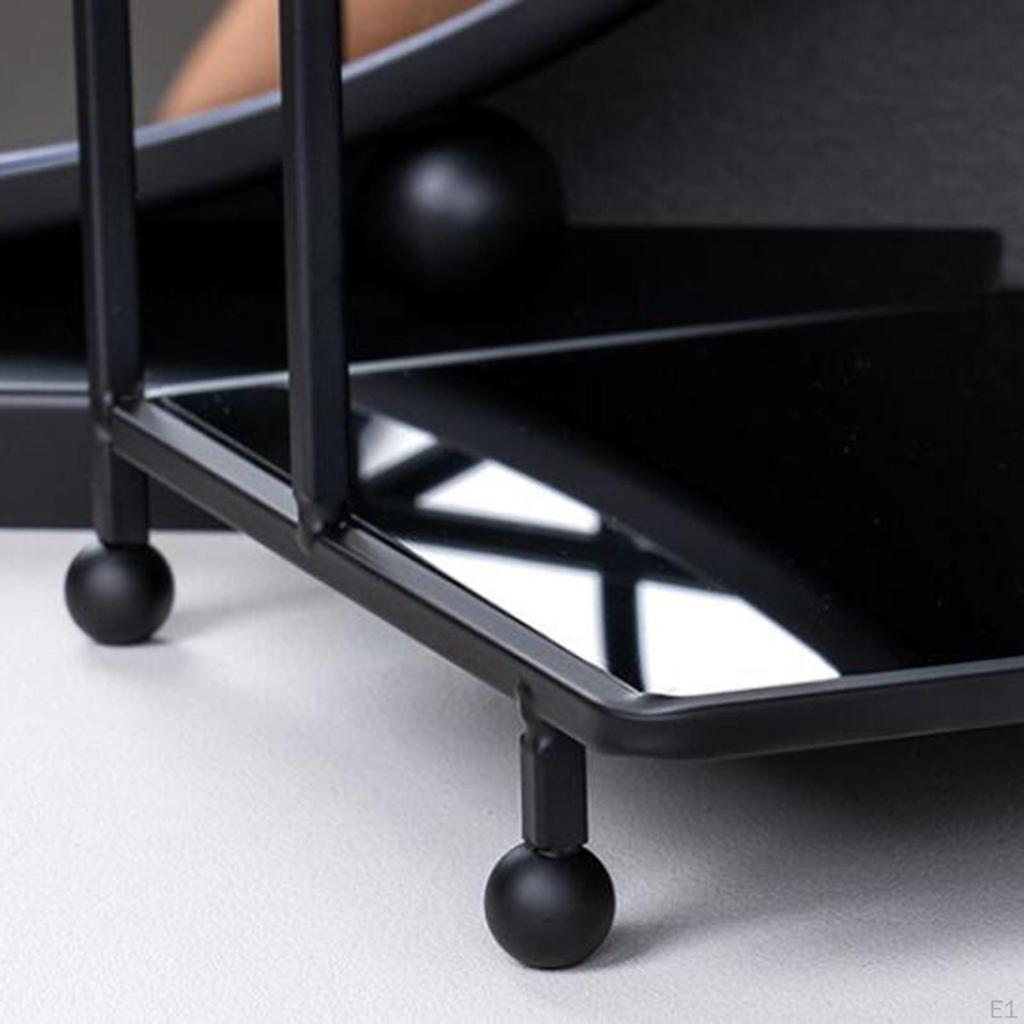 Органайзер для ванной комнаты, стеллаж для хранения вещей, 2 яруса, декор для ванной комнаты, полка для туалетного столика, косметический дисплей