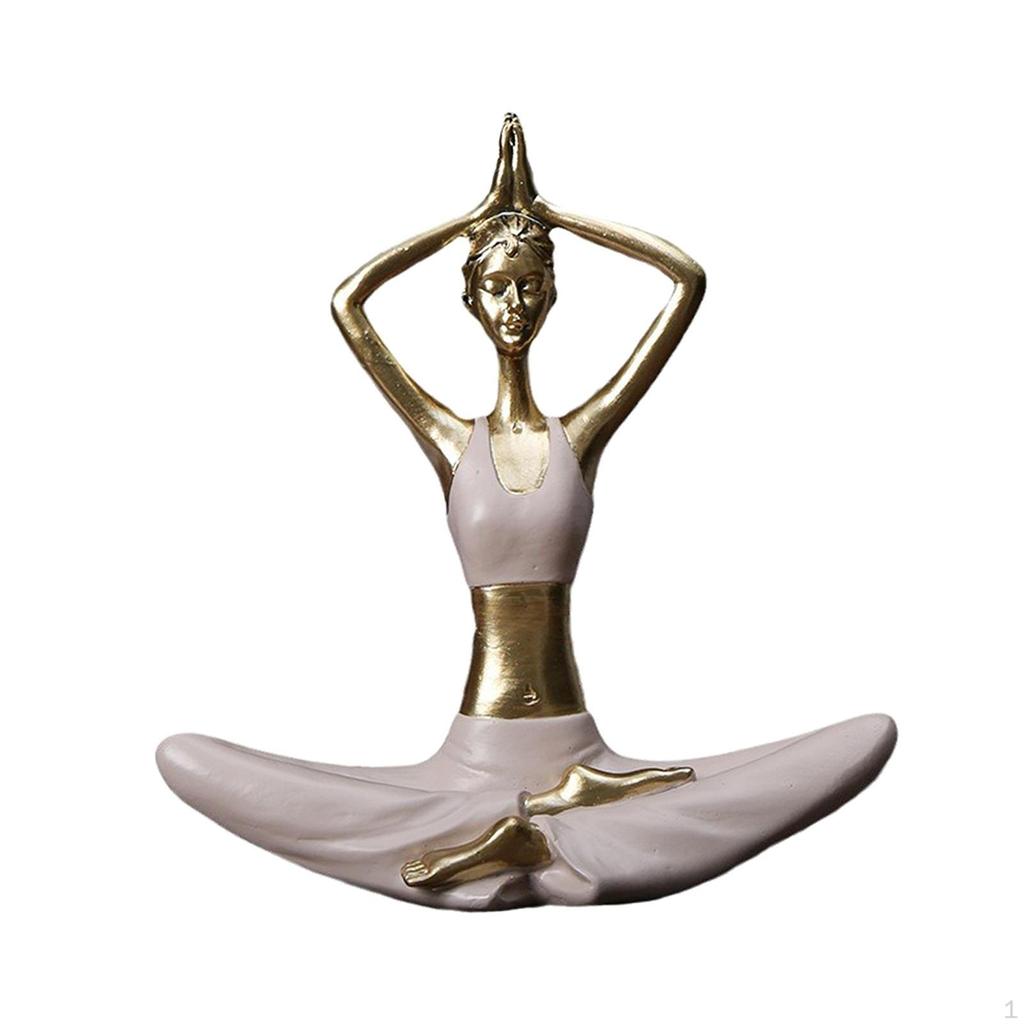 Yoga Statue Women Pose Decorative Resin Crafts Sculpture Lady for