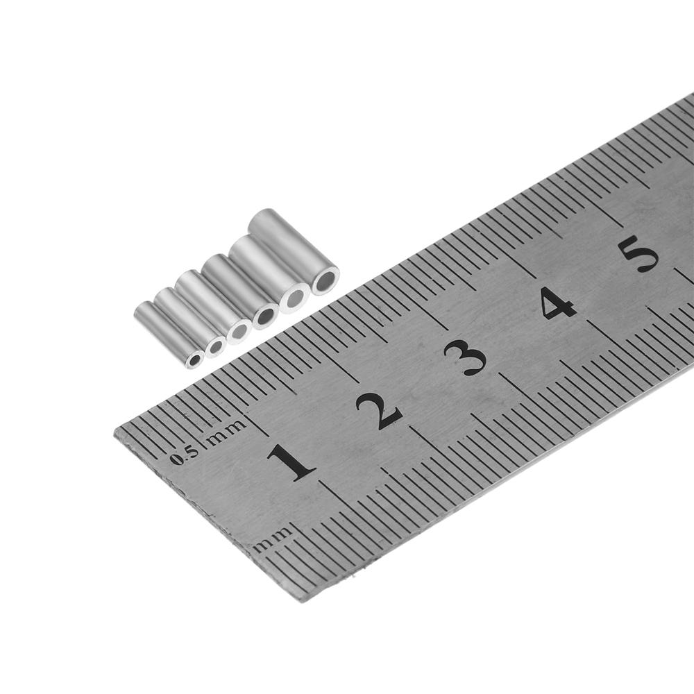 Connector Round Aluminum Line Crimping Sleeves Crimp Sleeve Single Aluminum Fishing Wire Tube