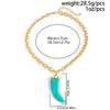 2026 New Trendy Imitation Of Cow Horns Acrylic Pendant Metal Necklace For Women Female DIY Chain Link Jewelry Birthday Party