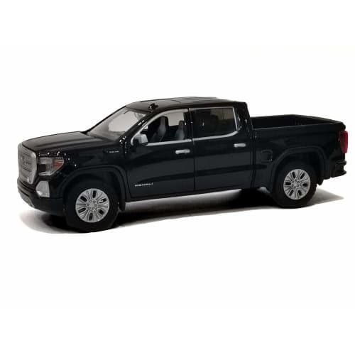 Motormax 2019 GMC Sierra 1500 Denali Crew Cab Pickup Truck In Blue Metallic, 1/24-1/27 Scale Diecast Model Car