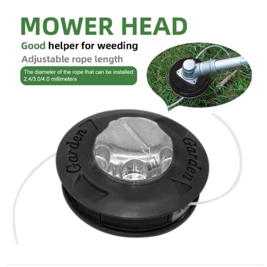 Двойная триммерная головка Алюминиевый сплав Головка для триммера Универсальная сменная триммерная головка для большинства бензиновых триммеров