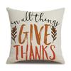Thanksgiving Linen Pillowcase Autumn Pumpkin Print Pillow Cushion Cover