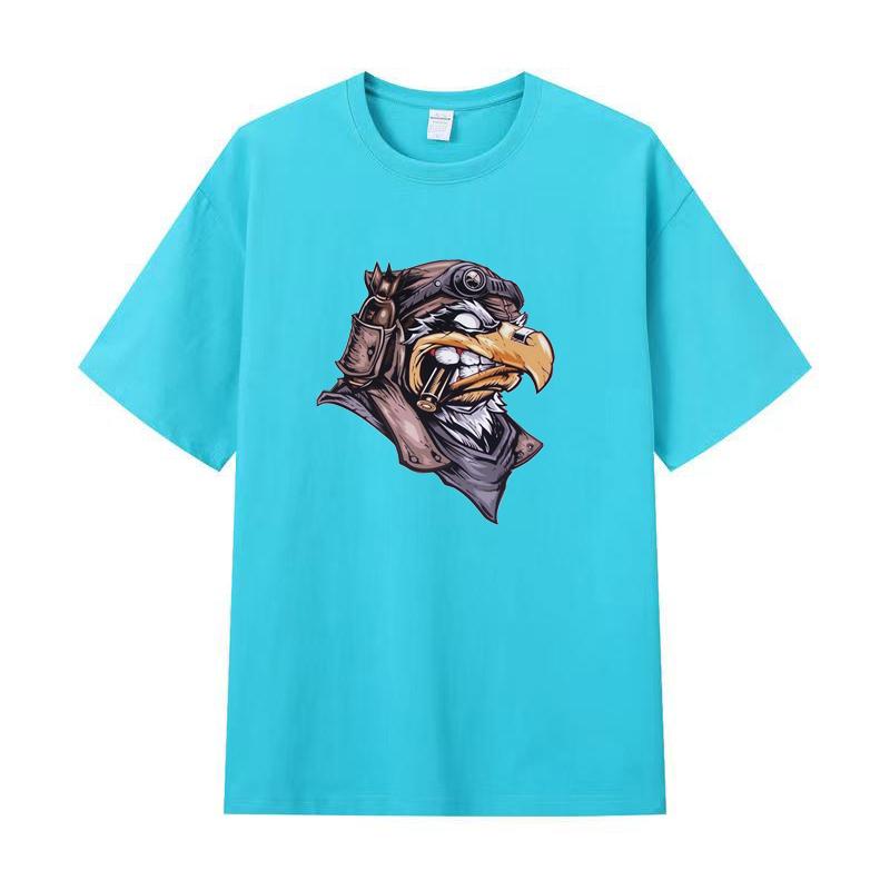 Летняя мужская футболка высокого качества из хлопка с короткими рукавами и принтом, женская футболка, модная спортивная рубашка, повседневный топ для бега