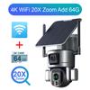 LS VISION 8MP 20X Optical Zoom 4G Solar Camera Dual Screen Wireless Outdoor 4K WiFi PTZ Human Auto Tracking Surveillance Cameras