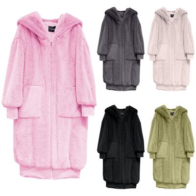 Модное повседневное женское пальто для стрижки овец, женское шерстяное пальто средней длины