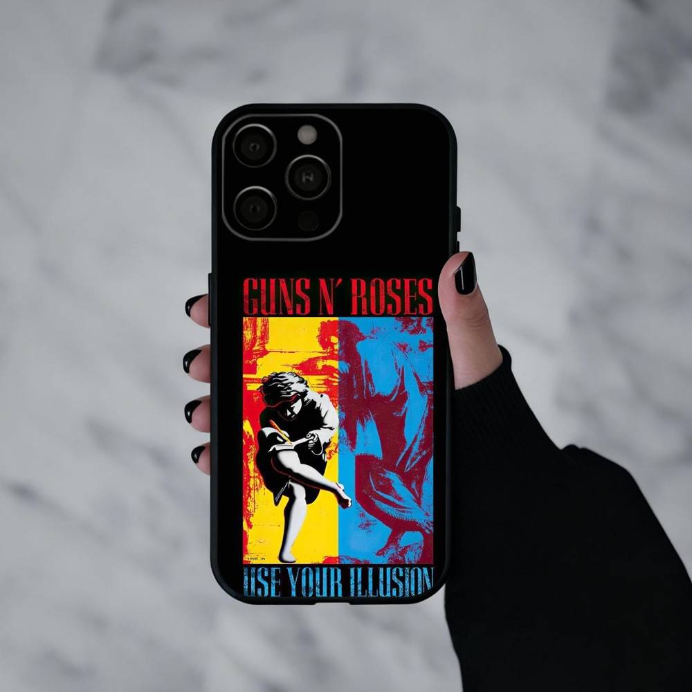 Чехол для телефона Band G-Guns-S N R-Roses Силиконовый Мягкий Для IPhone 17pro 16 15 14 13 12 11 X XR Plus Pro Max Plus