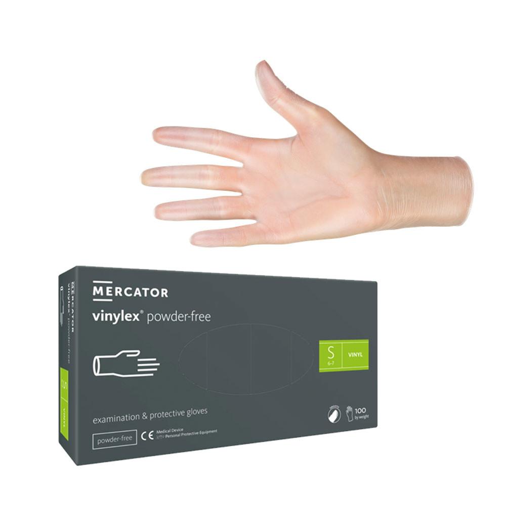 Mercator Vinylex Powder-Free Vinyl Gloves Transparent 100 Pcs
