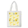 Fashion Kawaii Canvas Bag Summer Lemon Print Women Shoulder Bag White Large Capacity Reusable Shopper Bag Female Handbag