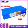 Новый литиевый аккумулятор 60 В 10 Ач 20 Ач 21 Ач 30 Ач 35 Ач 1500 Вт-300 Вт, подходит для балансировки велосипедов, самокатов и трехколесных велосипедов.