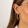 High Quality Bling Daily Fashion Women Jewelry Micro Pave CZ Round Diamond Circle Shape Cuban Chain Huggie Hoop Earring