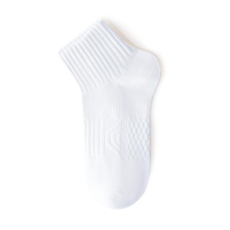 Men's Spring and Summer Short Socks In Solid Color, Boneless Cotton Socks, Odor-proof and Non-removable, and Autumn Mid-calf Socks