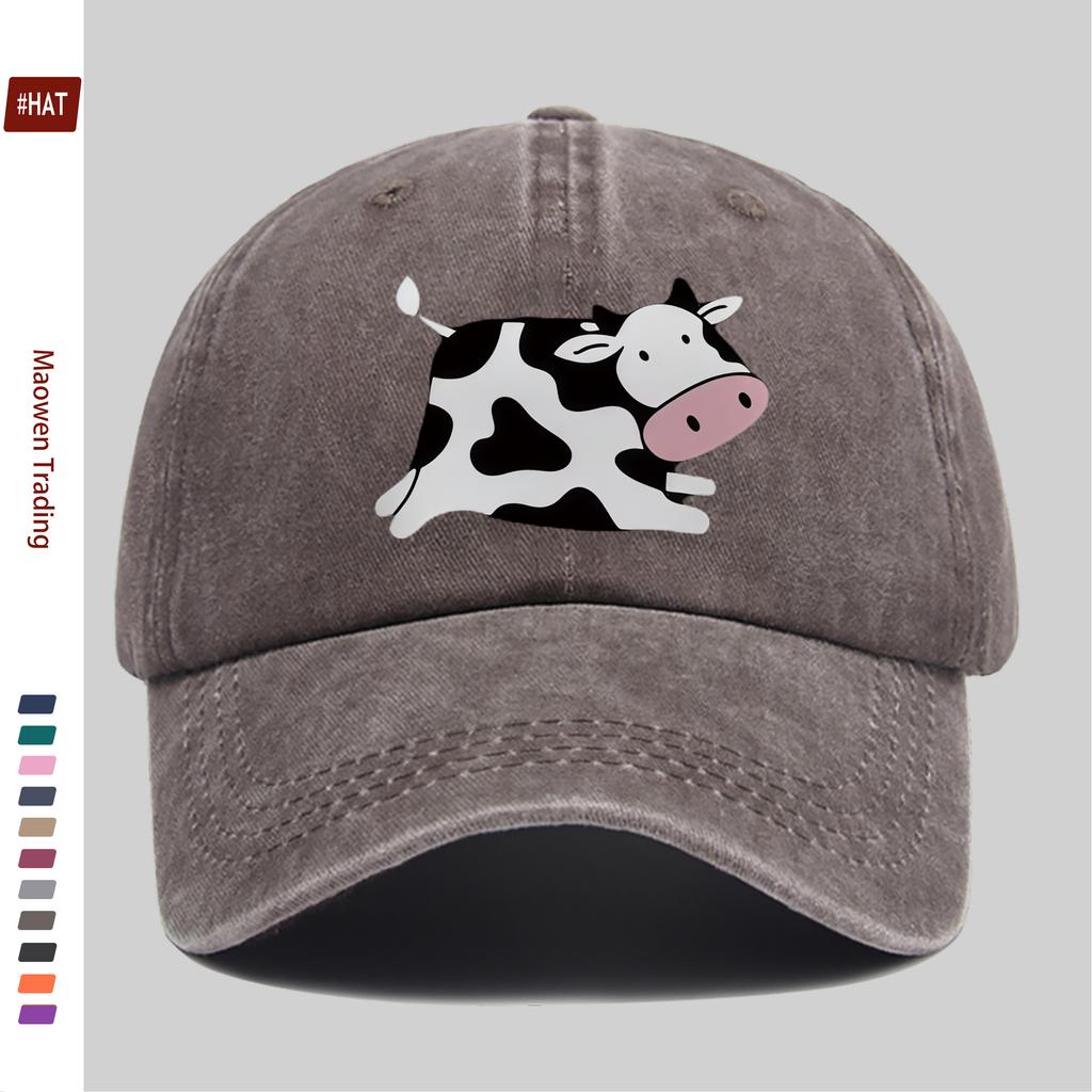pc pcs Cow Print Baseball Cap Suitable for Dating Fishing Travel Outdoor Sports Beach Vacations Parties Adjustable Buck